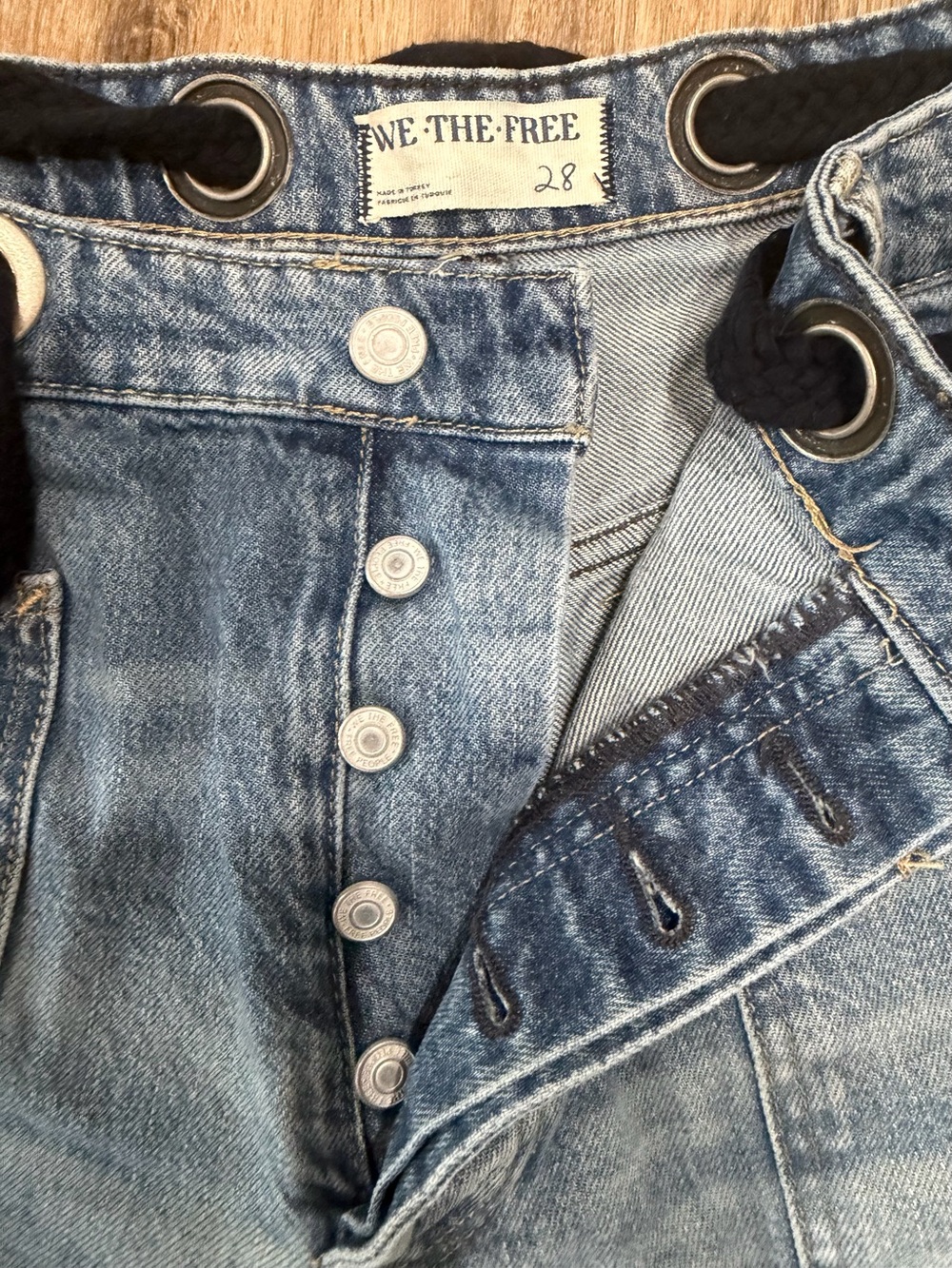 FREE PEOPLE Barrel Paint Splatter Jean - Picture 4 of 6
